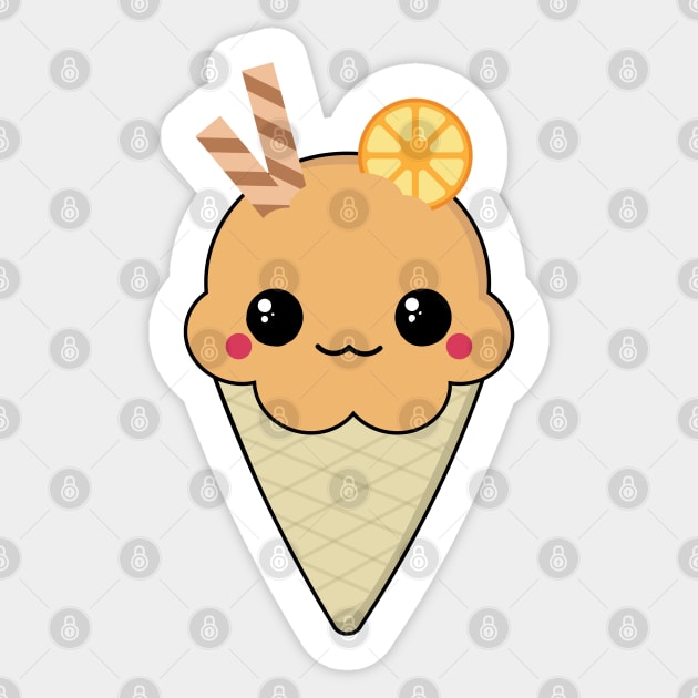 Kawaii Ice Cream Sticker by Sasyall